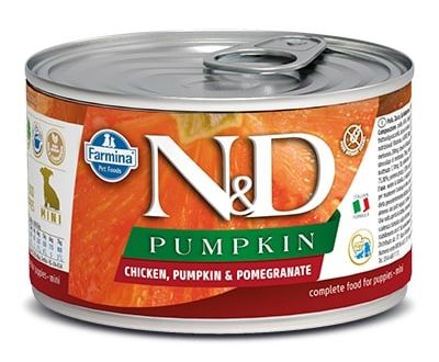 E-shop N&amp;D dog GF PUMPKIN konz. PUPPY MINI chicken/pomegranate - 140g