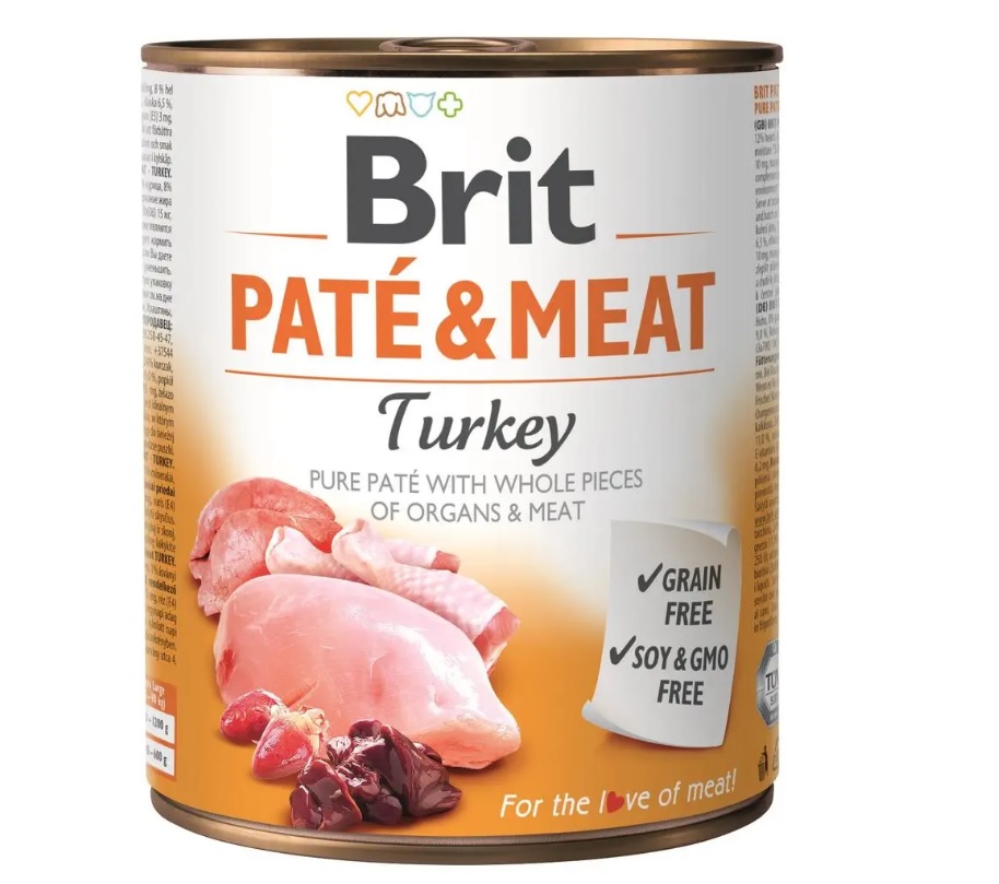 E-shop BRIT konz. PATE and MEAT turkey 800g - 800g