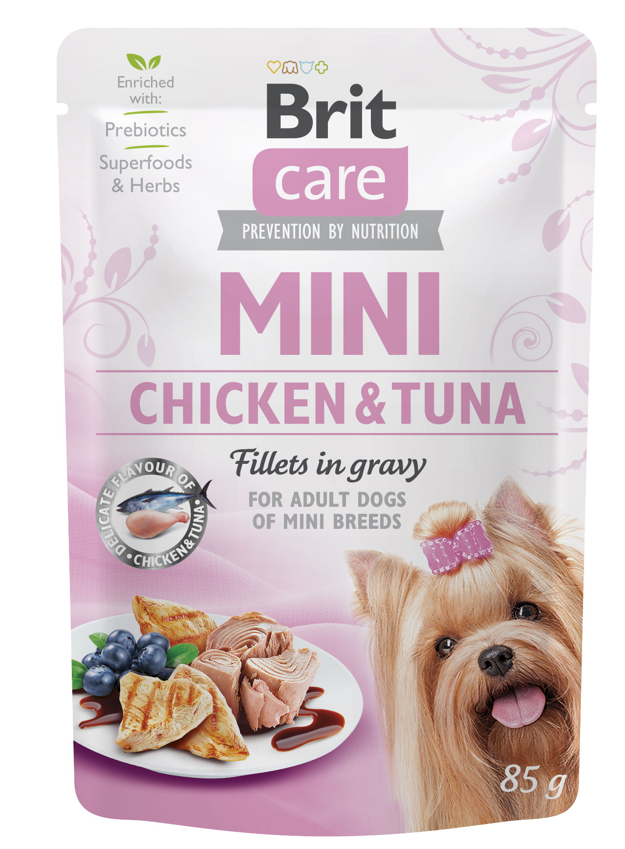 BRIT CARE dog MINI kapsa  ADULT chicken/tuna - 85g