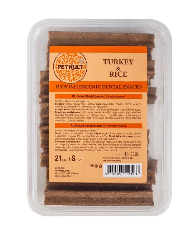 PETKULT DENTAL hypoaler. TURKEY/rice - 21ks / S