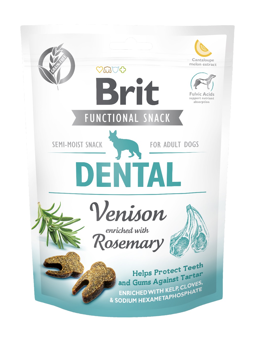 BRIT snack DENTAL venison/rosemary - 150g