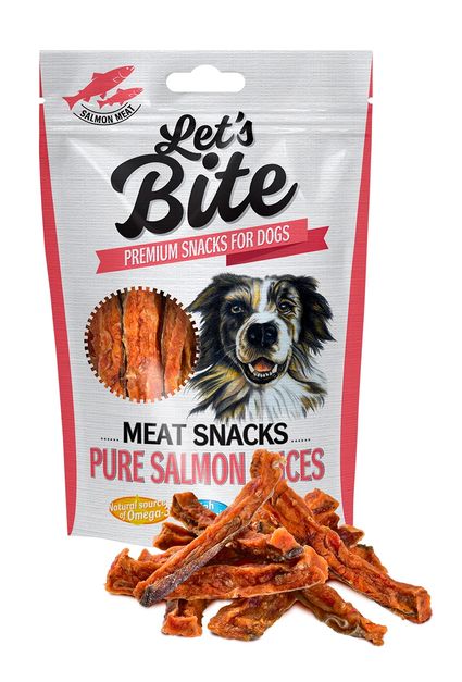 E-shop BRIT let's meat snacks PURE SALMON slices - 80g