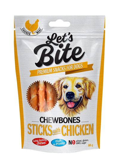 Brit Let's Bite Chewbones Sticks & Chicken - 80g