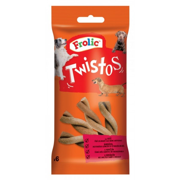 FROLIC poch. TWISTOS hovězí - 105g