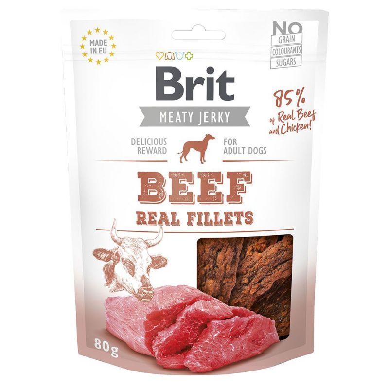 E-shop BRIT meaty jerky BEEF real fillets - 80g