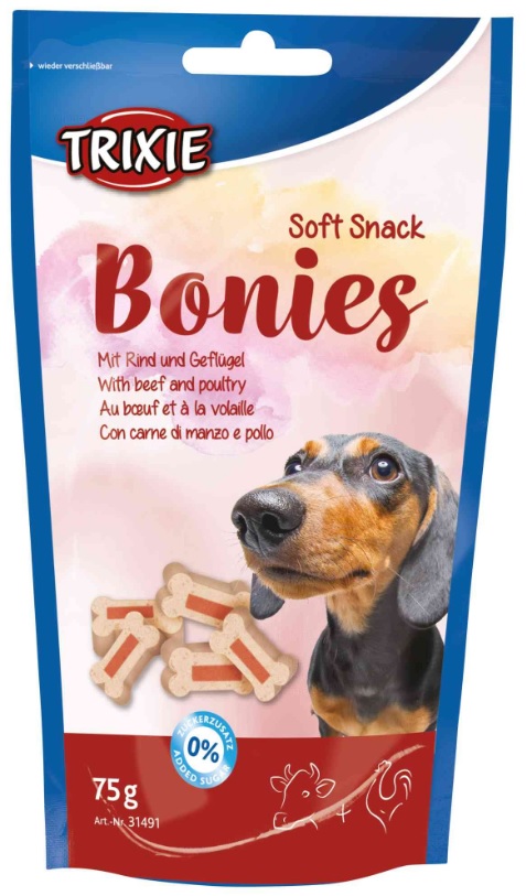 Pochoutka dog Soft Snack BONIES Light (trixie)  - 75g