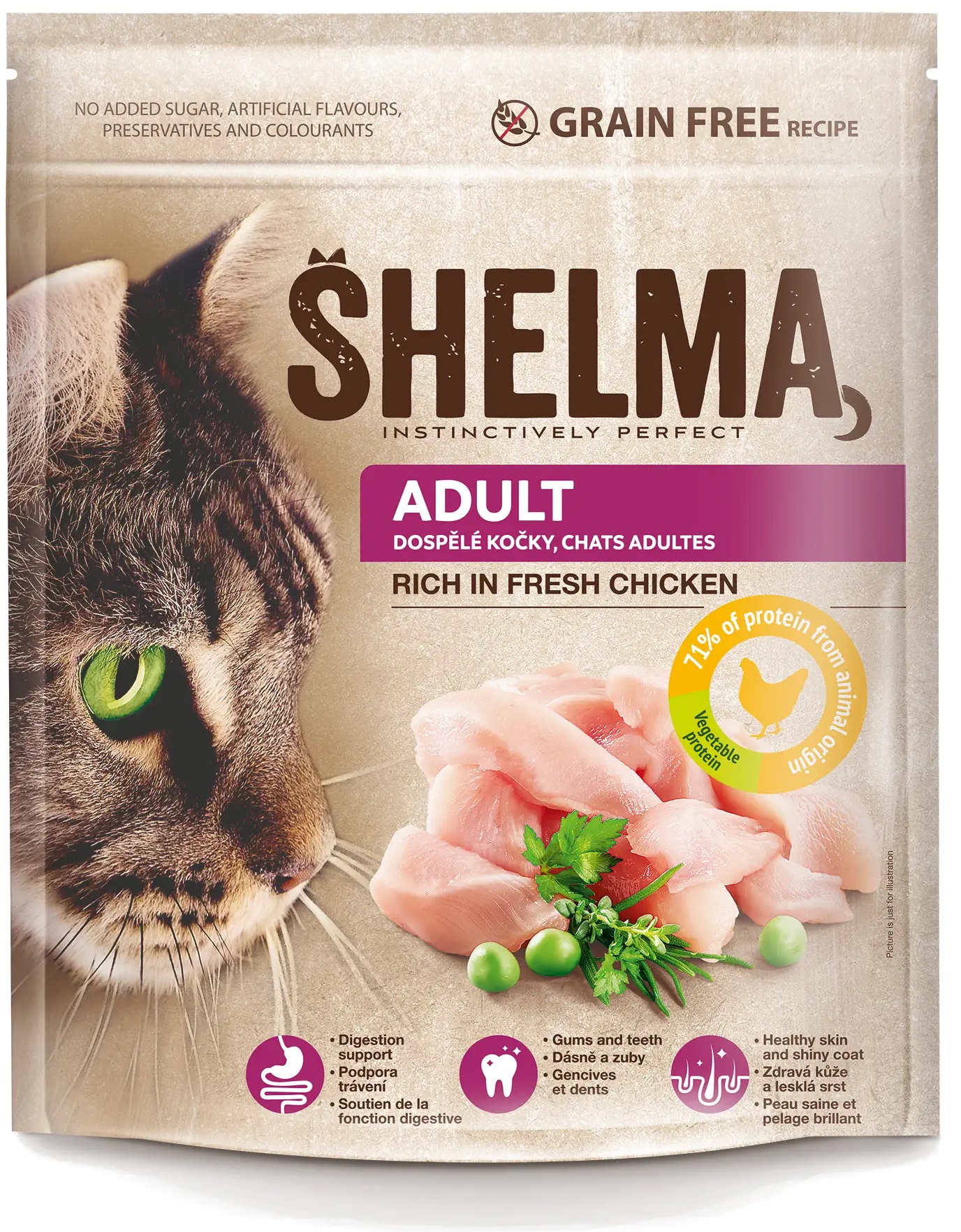 SHELMA cat ADULT chicken - 750g