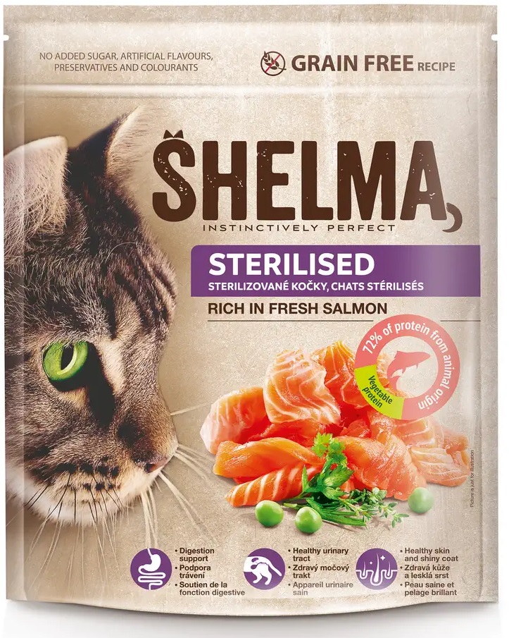 SHELMA cat STERILISED salmon - 750g