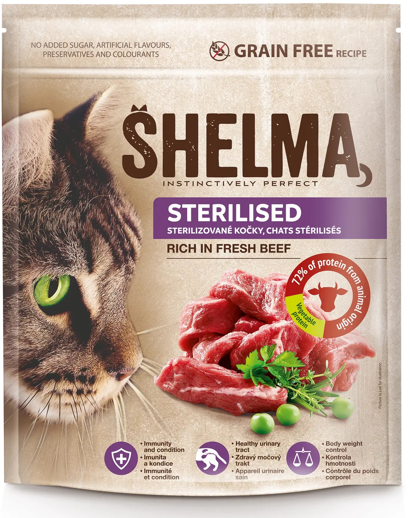 SHELMA cat STERILISED beef - 750g