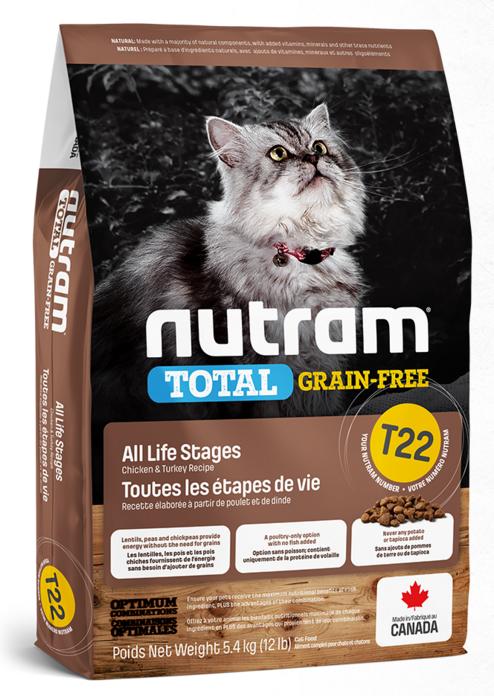 E-shop NUTRAM cat T22 - GF CHICKEN/turkey - 5,4kg