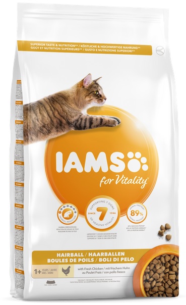 IAMS cat HAIRBALL chicken - 10kg