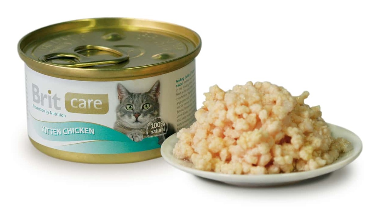 BRIT CARE cat konzerva KITTEN CHICKEN - 80g
