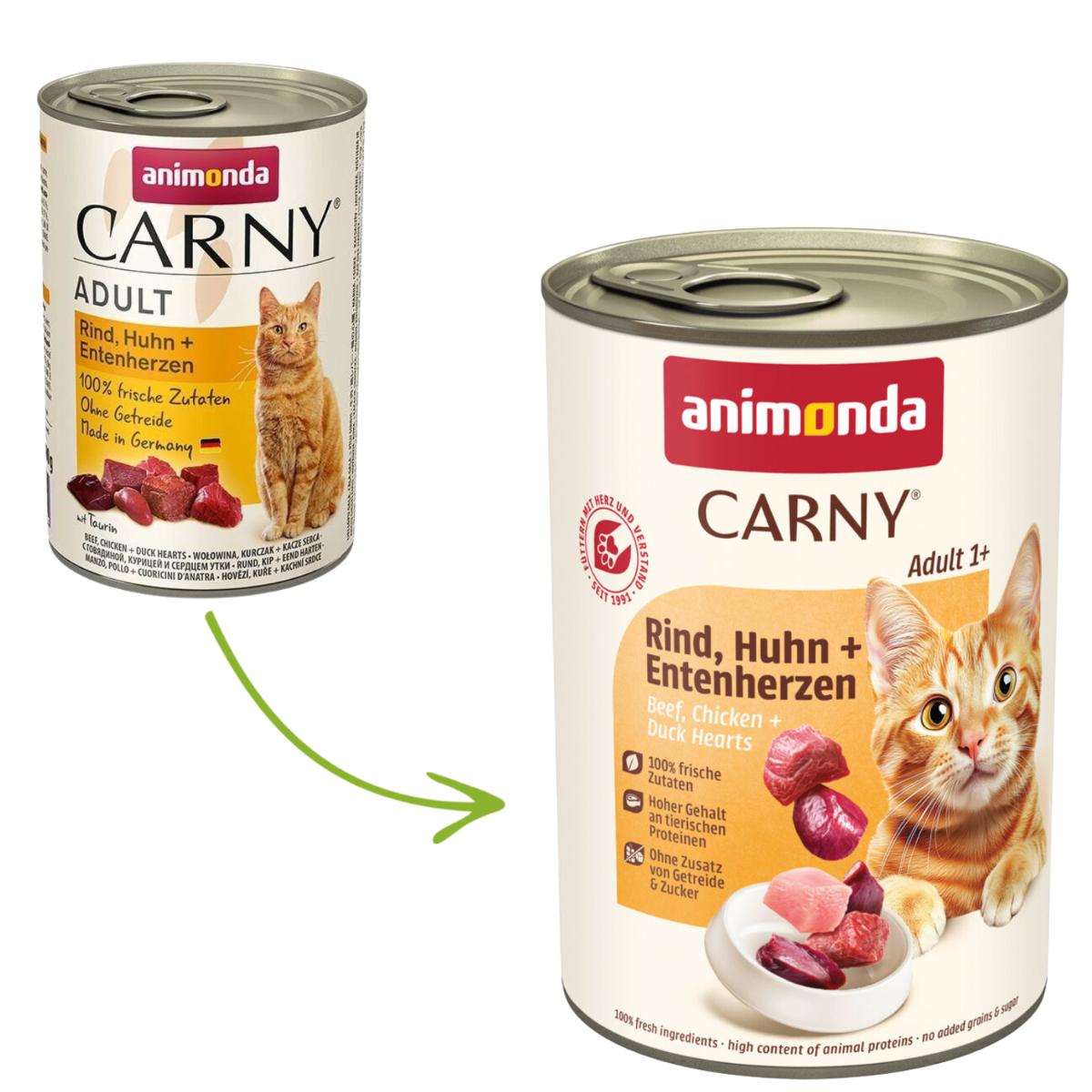 Animonda Carny Cat Hovězí/Kuře/Kachní srdce - 400g