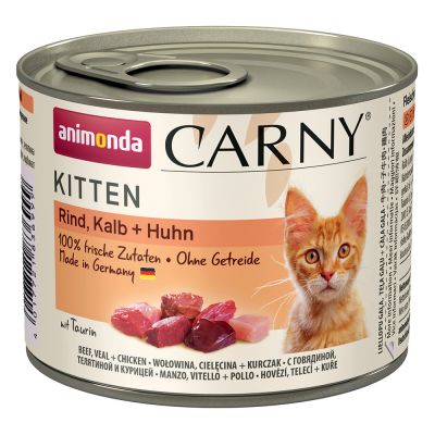 ANIMONDA cat konzerva Carny Kitten hovězí/telecí/kuře - 200g