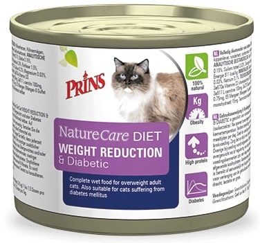 E-shop Prins NatureCare Veterinary Diet WEIGHT REDUCTION &amp; Diabetic - 200 g
