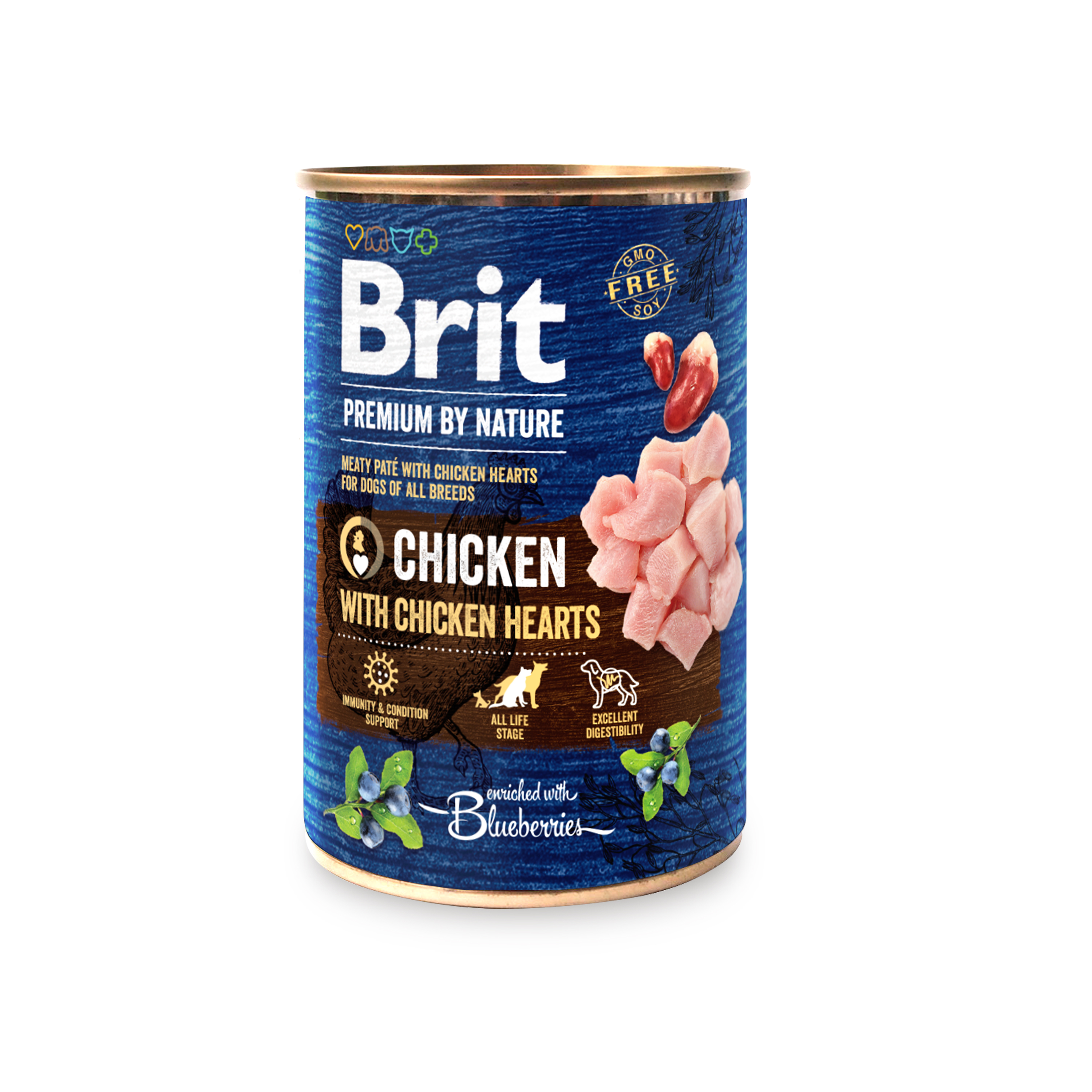 E-shop BRIT dog Premium by Nature CHICKEN with HEARTS - 800g