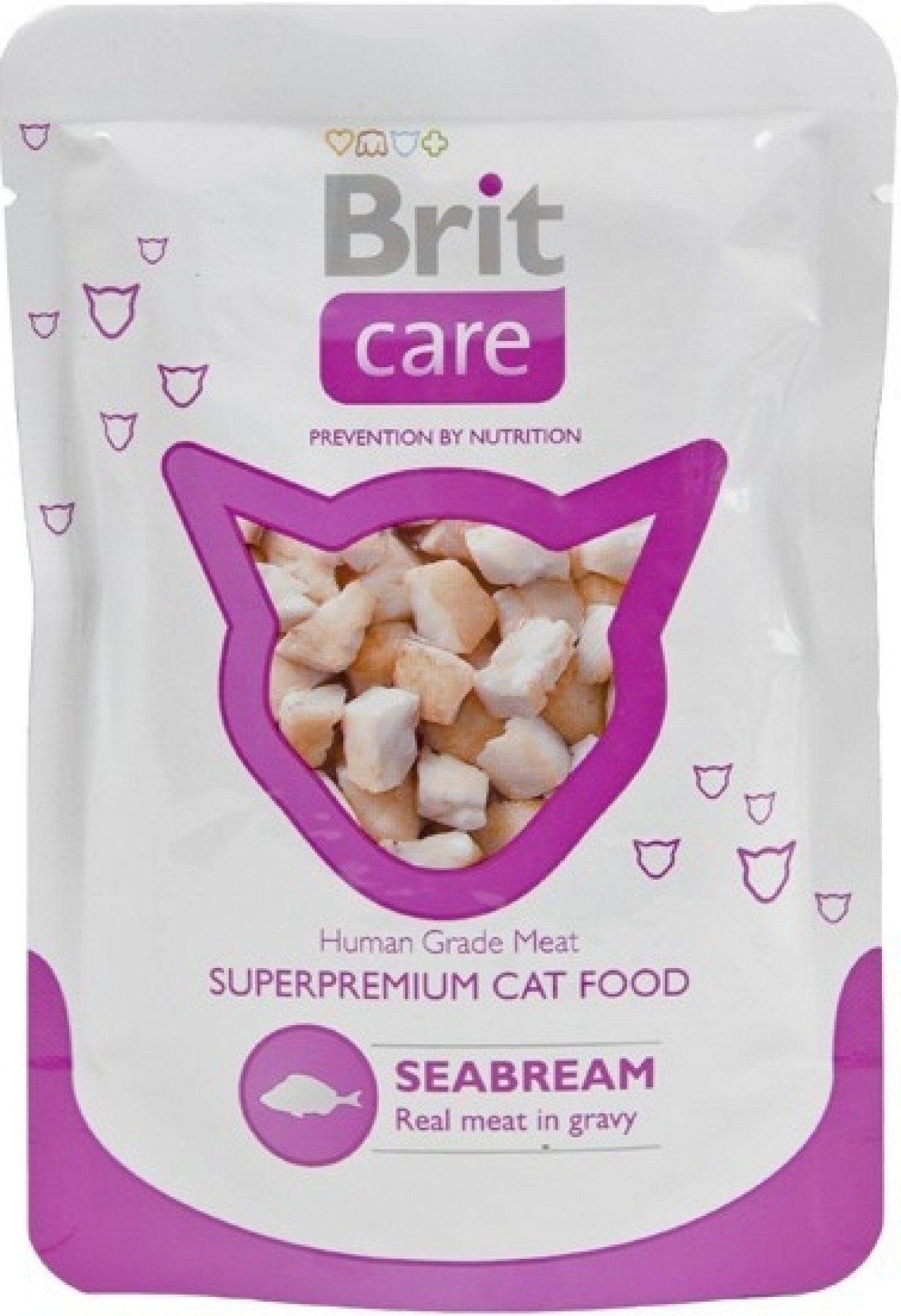BRIT CARE cat kapsa 80g - SEABREAM (pražma) - 80g / expirace 5.6.2023