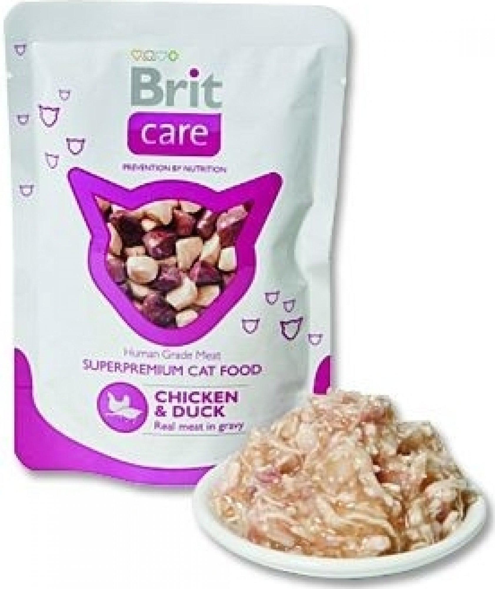 Brit Care Cat Chicken & Duck Pouch kapsička 80 g - 80g / expirace 14.6.2023