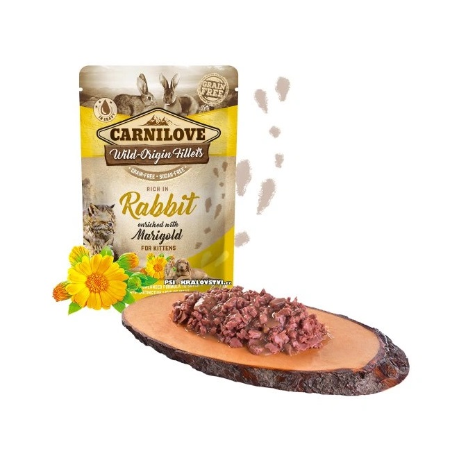 Kapsička CARNILOVE Kitten Rich in Rabbit enriched with Marigold 85 g
