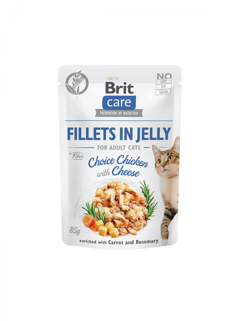 E-shop Kapsička BRIT Care Cat Pouch Choice Chicken with Cheese in Jelly 85g - 1x85g