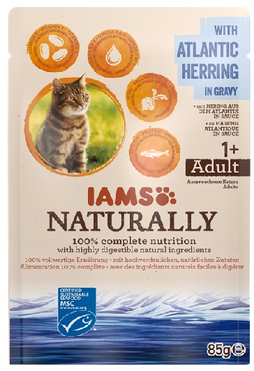 IAMS cat kapsa NATURALLY ATLANTIC/herring - 4x85g