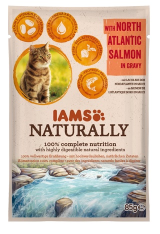 IAMS cat kapsa NATURALLY NORTH atlantic salmon - 4x85g