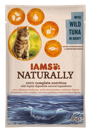 IAMS cat kapsa NATURALLY WILD tuna - 4x85g