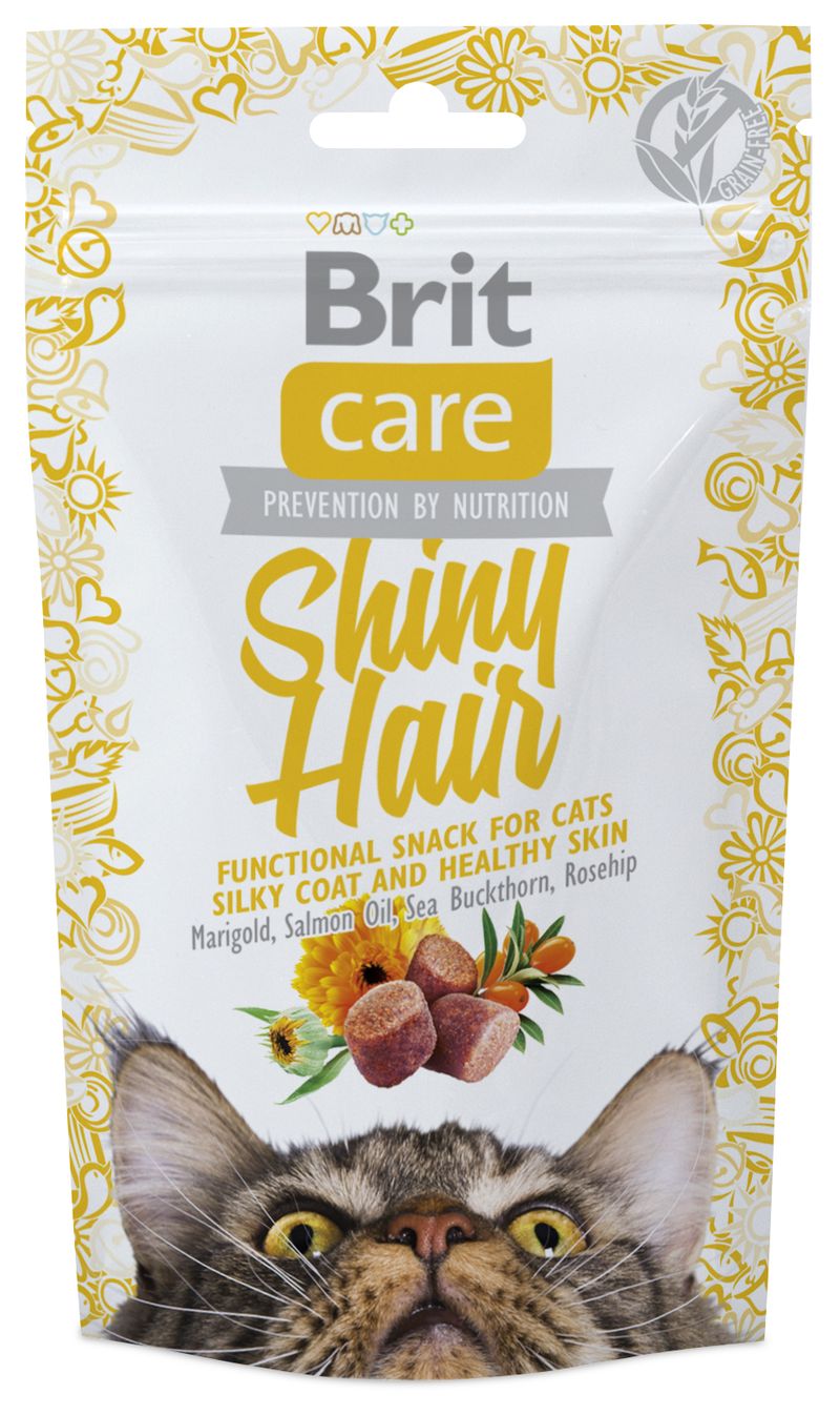 BRIT CARE cat SNACK   SHINY HAIR - 50g
