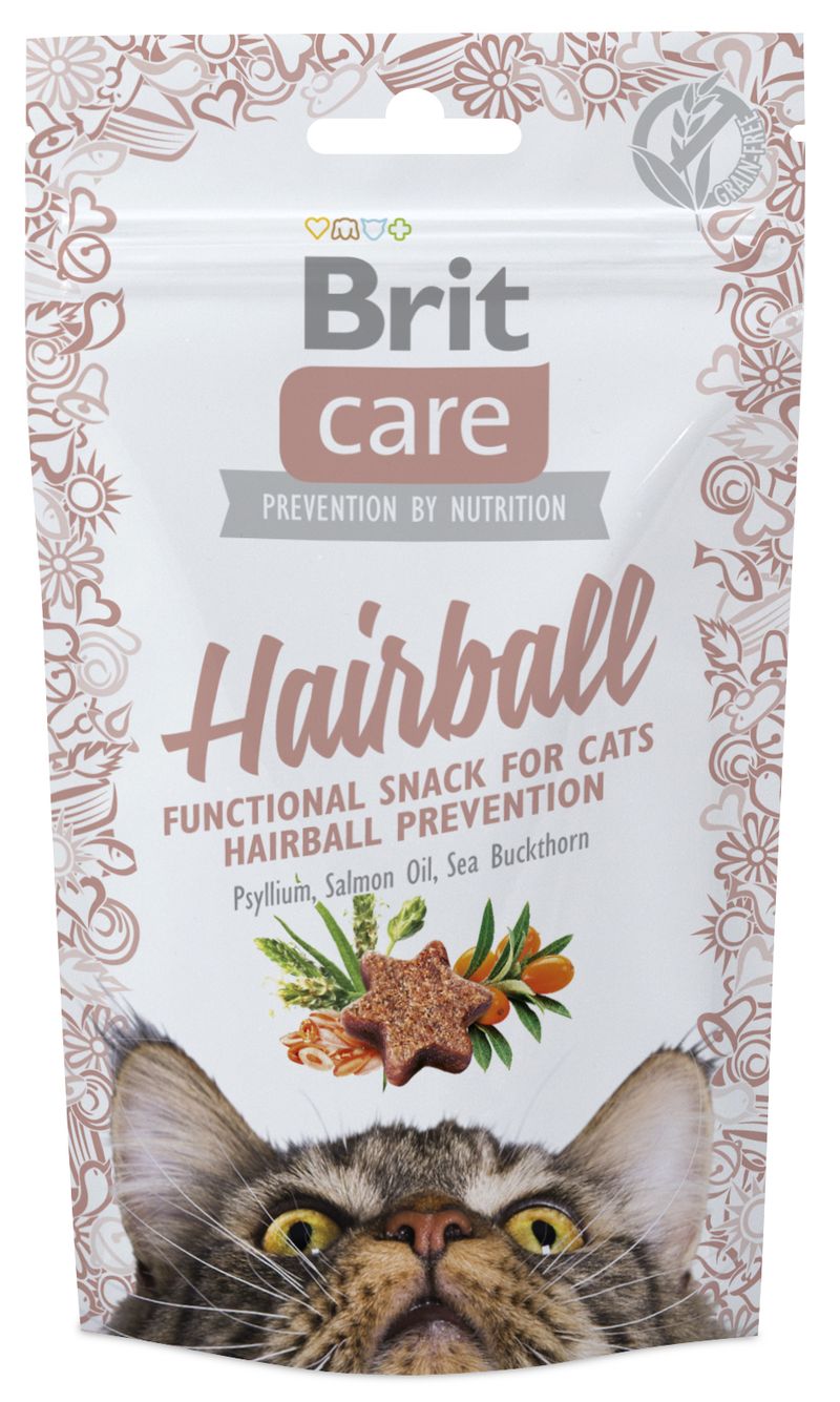 BRIT CARE cat SNACK  HAIRBALL - 50g