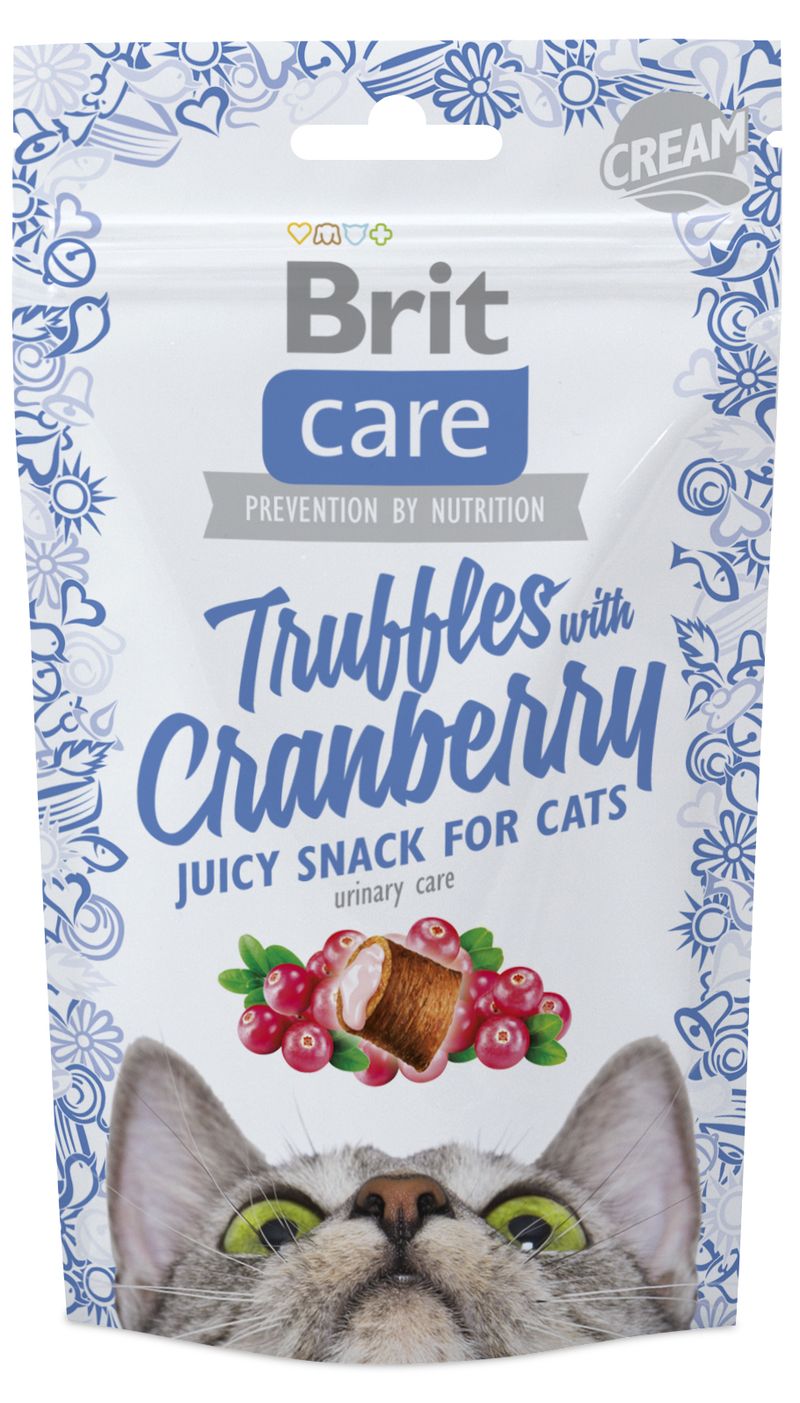 BRIT CARE cat SNACK  TRUFFLES CRANBERRY - 50g
