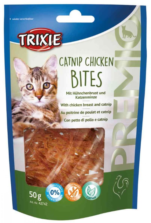 Cat pochoutka CATNIP CHICKEN BITES (trixie) - 50g