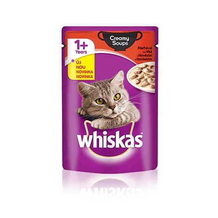 WHISKAS kapsa ADULT - Hovězí v krém.omáčce 85g