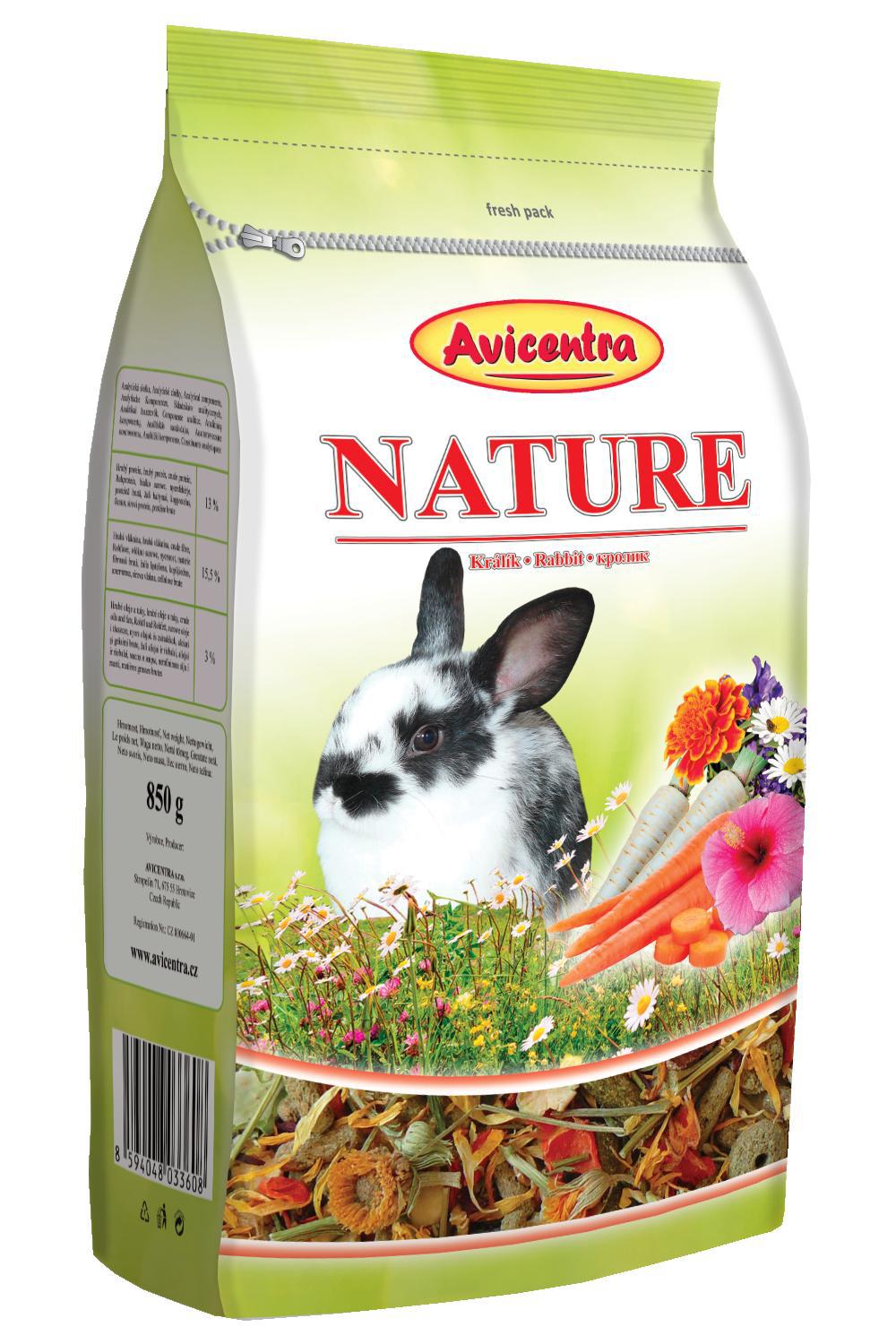 Avicentra NATURE králík - 850g