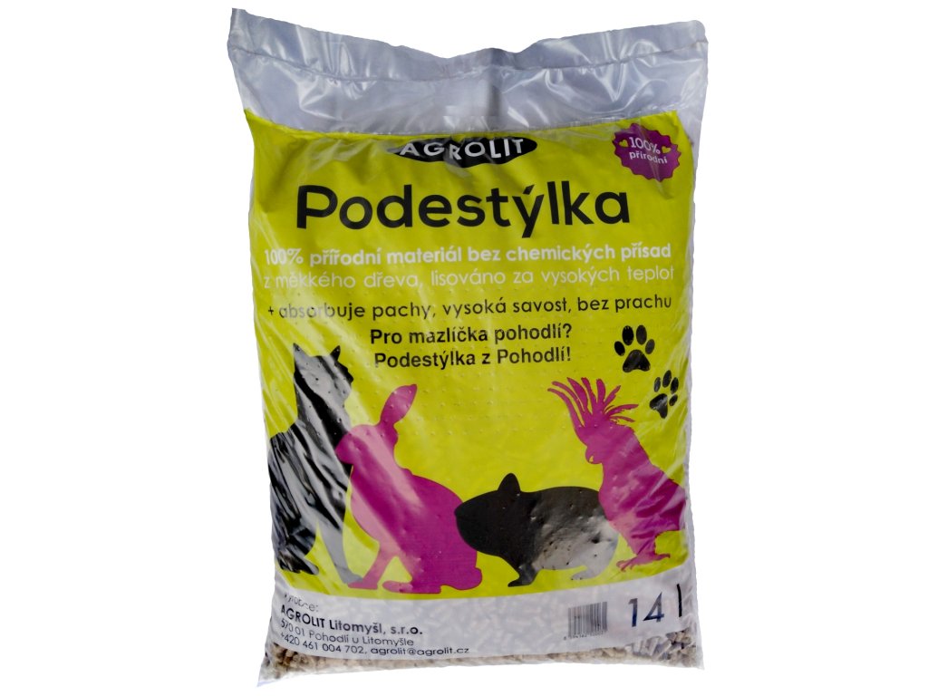 Podestýlka PELETKY dřevěné - 14l / 7,6kg