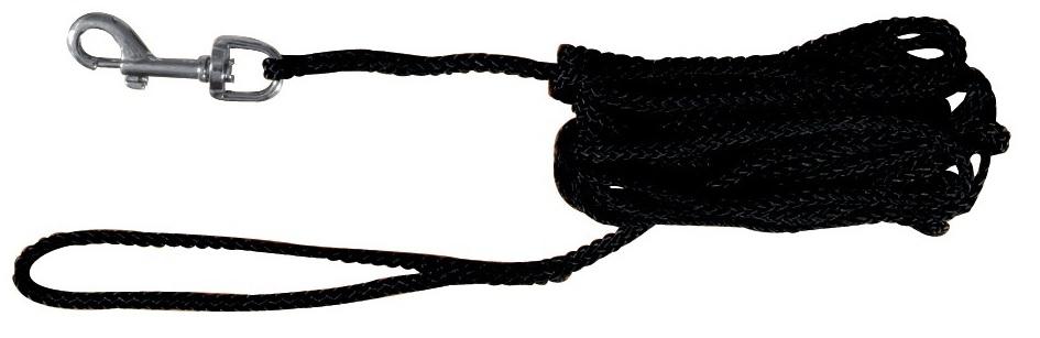 Vodítko prodlužovací ŠNŮRA 5mm/15m - černé