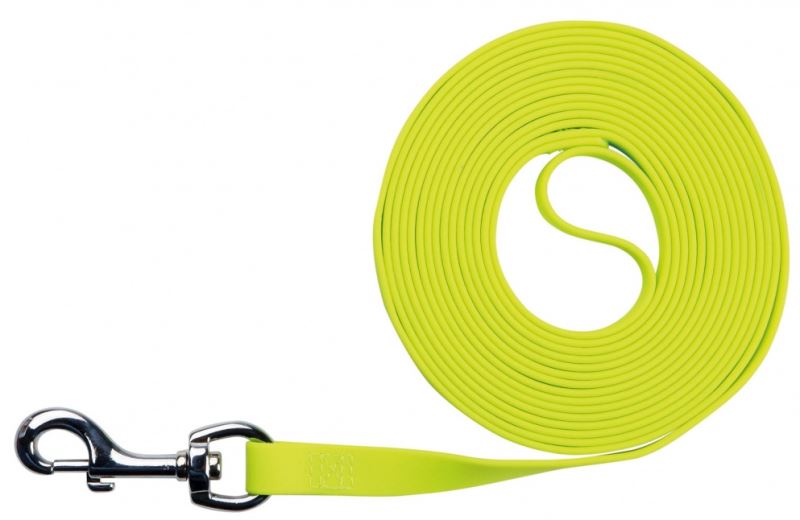 Vodítko EASY LIFE trekové PVC neon žlutá - 1,7cm / 10m