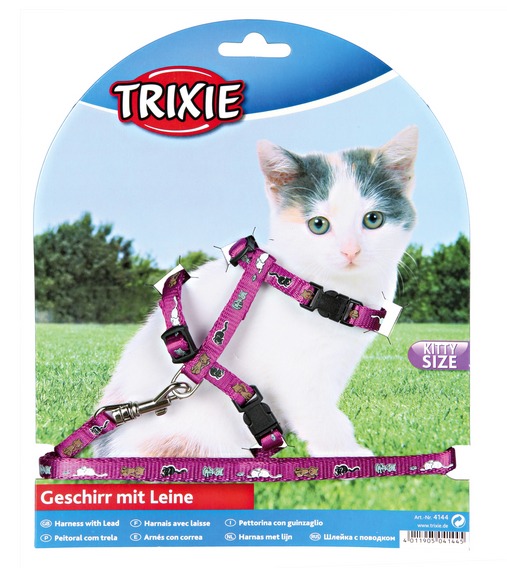 Postroj (trixie) CAT pro koťata s vodítkem - 8mm/21-34cm/1,2m