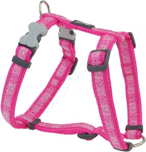 Postroj RD PAWS impress. HOT PINK - 12mm/30-44cm