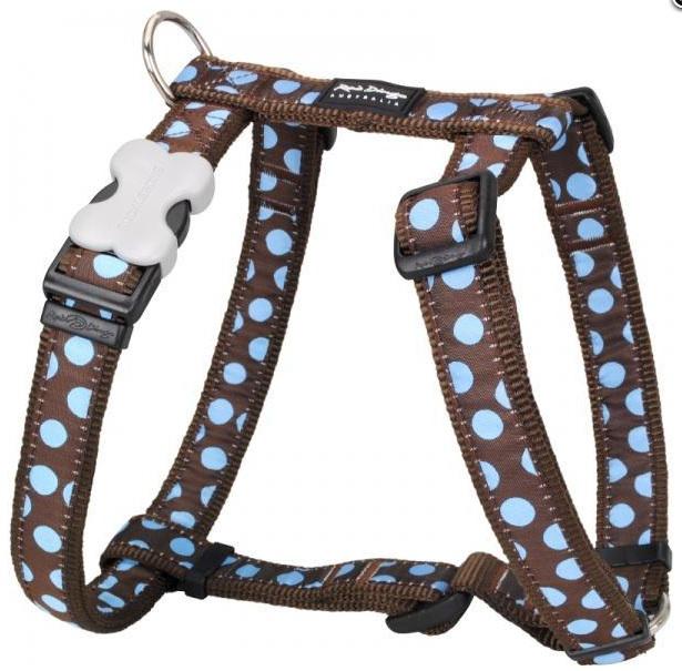 Postroj RD BLUE spots BROWN - 25mm/56-80cm