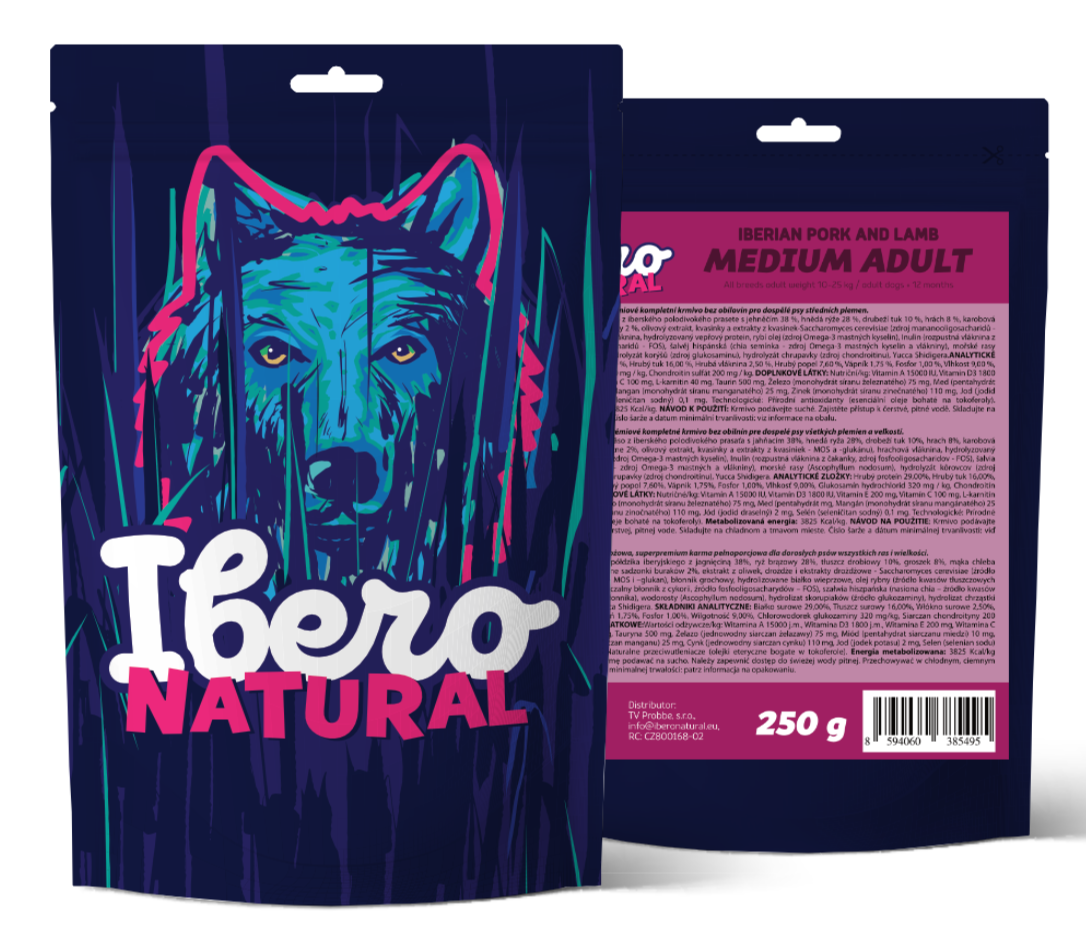 Vzorek - Ibero Natural Dog Medium Adult - 250g